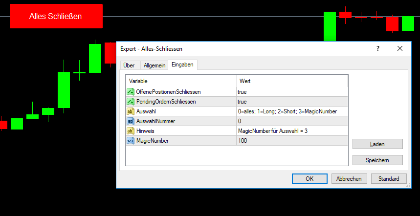 Expert Advisor alles schließen als Modul für den MT4
