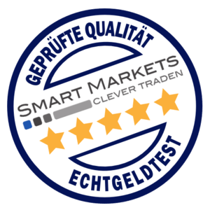 Qualitätssiegel für Broker von Smart Markets - geprüft im Echtgeldtest
